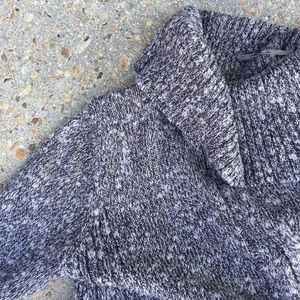 black and white turtle neck sweater